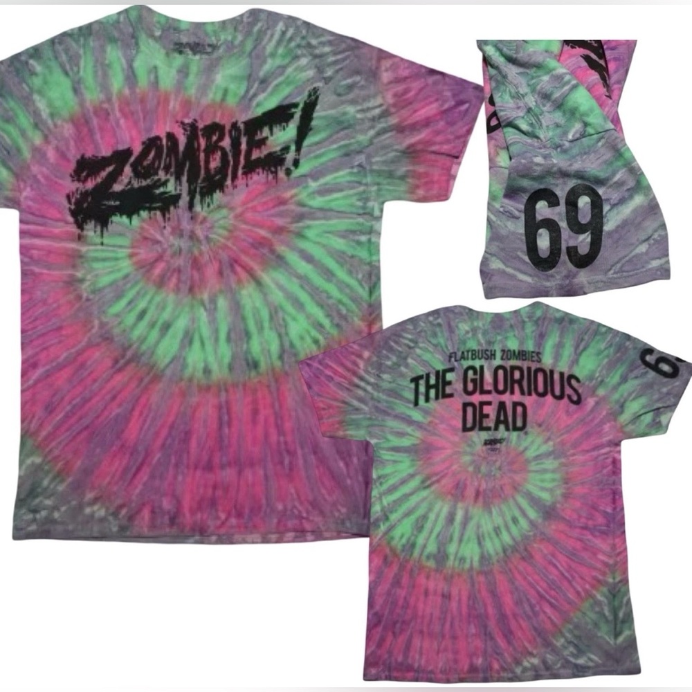 3/$15 Tie Dye Flatbush Zombies T Shirt Front Back Sleeve Graphics Small